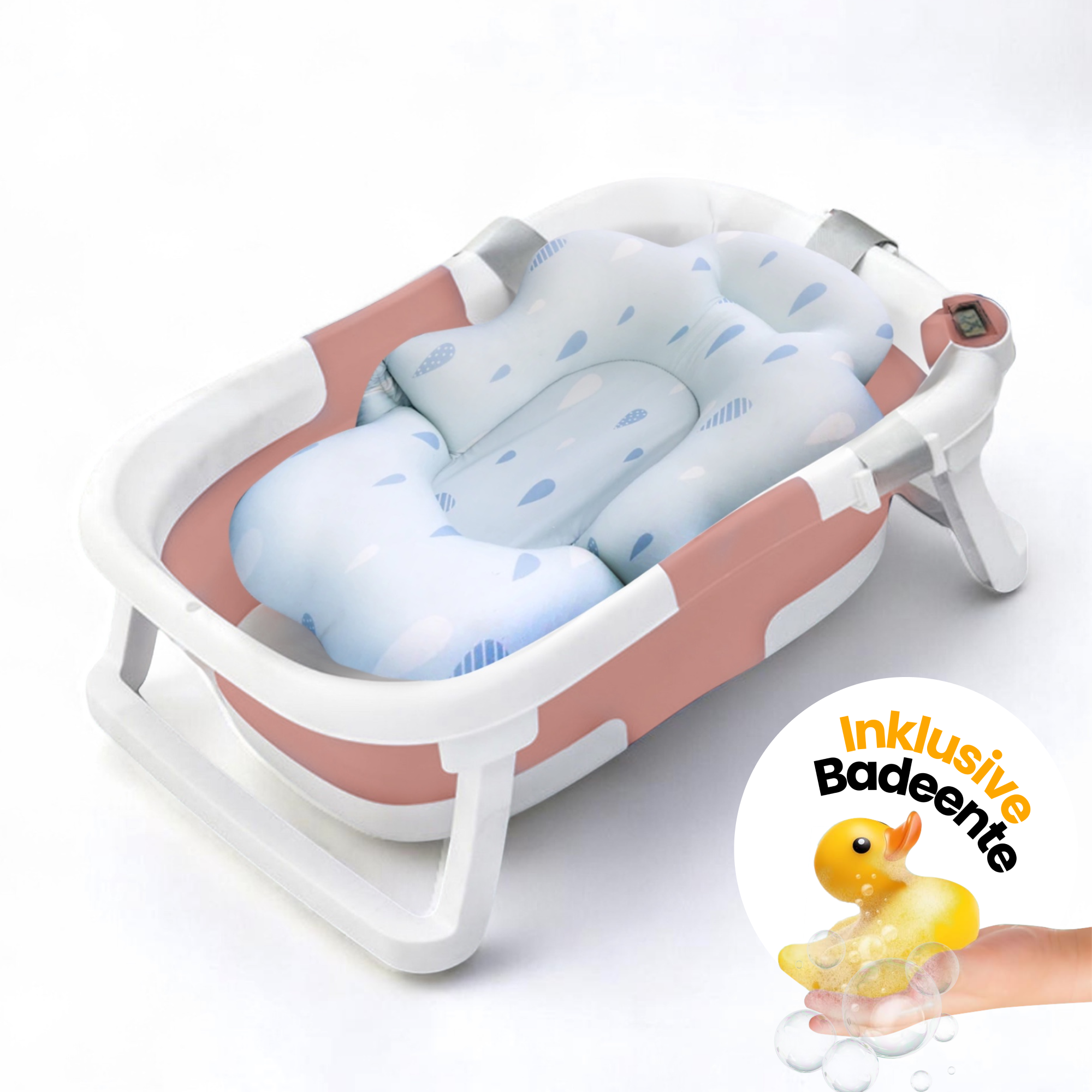 Baby-Badewanne mit Thermometer