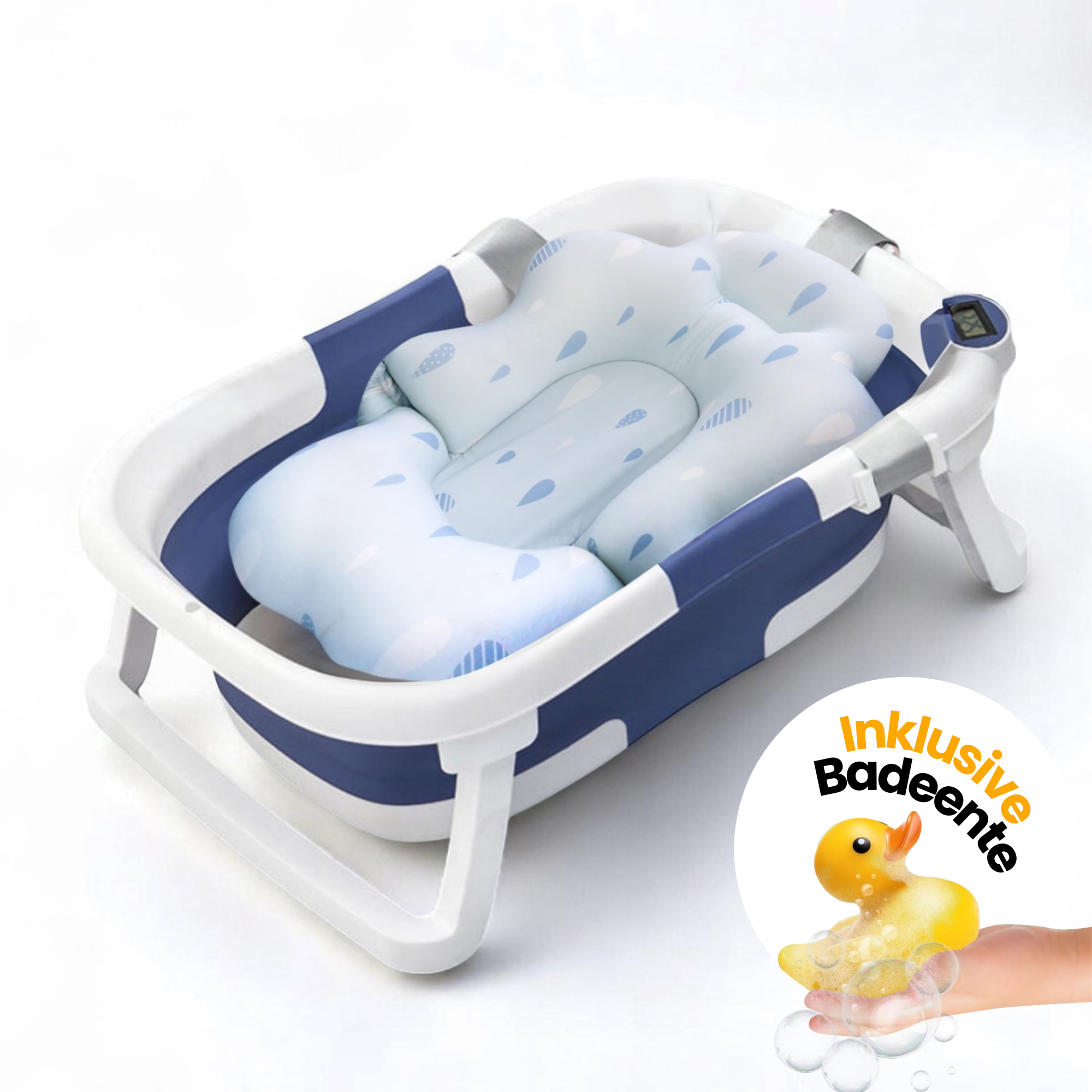 Baby-Badewanne mit Thermometer