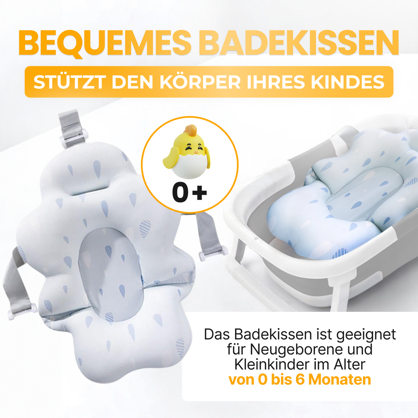 Babybadewanne mit Thermometer