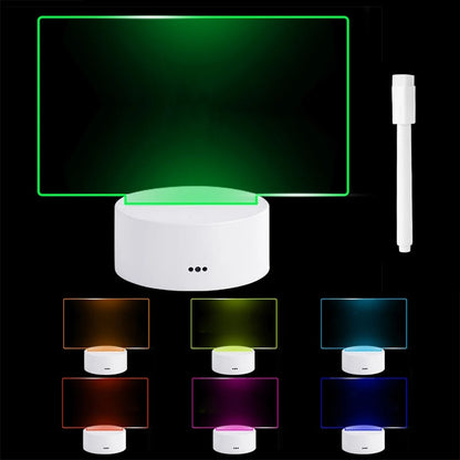 Creative LED Night Light with USB Message Board