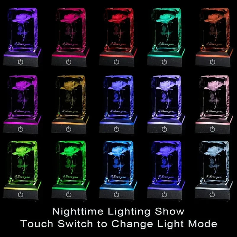 3D Rose LED Nachtlicht