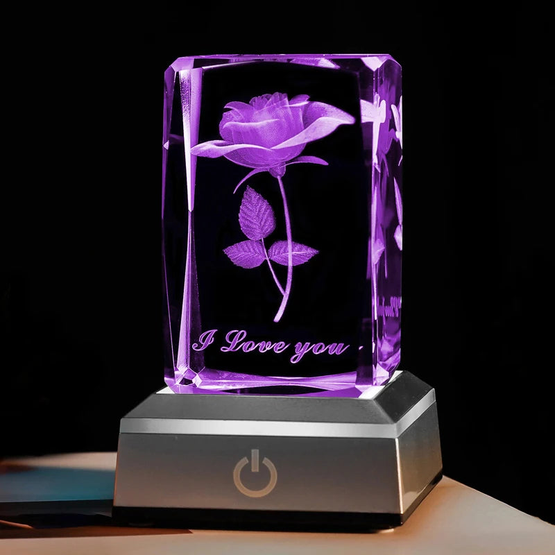 3D Rose LED Nachtlicht